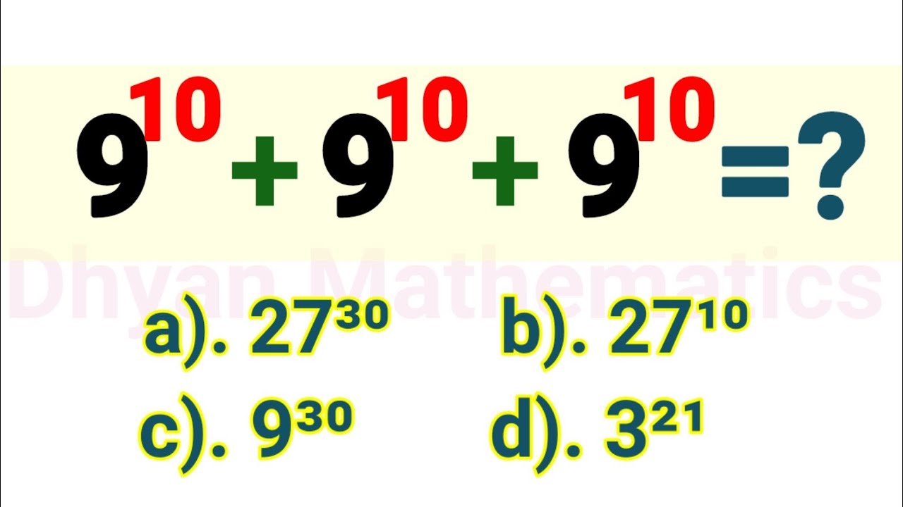 A Nice Exponential Equation Exponents Problem Youtube