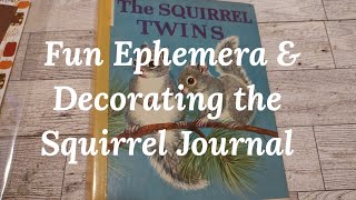 Squirrel Nature Fallish Junk Journal made from a Vintage Rand McNally Book