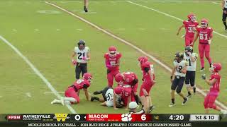 Middle School Football - BRAC Championship - Waynesville at Macon - Oct. 2023