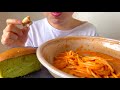 【asmr】オマールソースの小海老トマトクリームパスタとスイーツを食べる 咀嚼音 mukbang eating sounds 먹방 omar shrimp pasta sweets