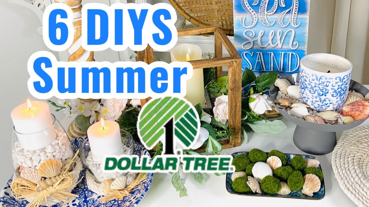 ёятщ6 Diy Dollar Tree Summer Decor Crafts ёятщromantic Home Diy Youtube