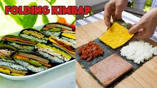 Super Easy Folded Kimbap #kimbap #kimbapsandwich #gimbap #koreanspamsandwich #ko