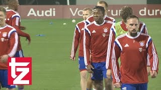 David Alaba und Juan Bernat zurück im Mannschaftstraining - FC Bayern Doha 2015