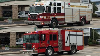 Warwick RI Fire Department Engine 14 + Hazmat 1 (former SH1) responding