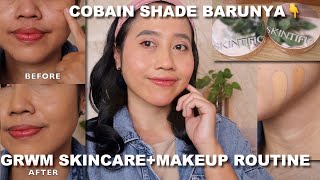 GRWM SKINCARE + MAKEUP | COBA SKINTIFIC COVER ALL PERFECT CUSHION SHADE TERBARU | Maria Soelisty