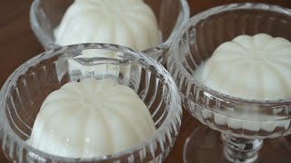 シンプルな牛乳寒天の作り方(How to make milk agar pudding)