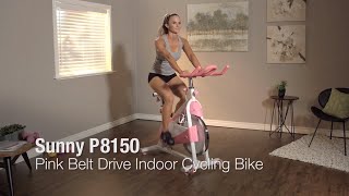 Sunny Health & Fitness P8150 Pink Premium Indoor Cycling Bike