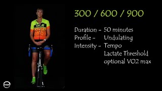 50 minute Cycling Workout - 300/600/900