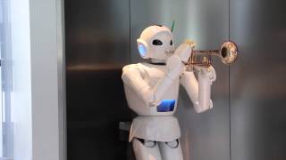 Toyota's robot playing the trumpet \