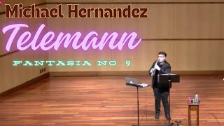 Telemann Fantasia No. 9 | Michael Hernandez soprano saxophone | Santa Clara University Music @ Noon