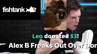 Alex B Almost Passes out from Donations | Post Season 3 fishtankliveclipps