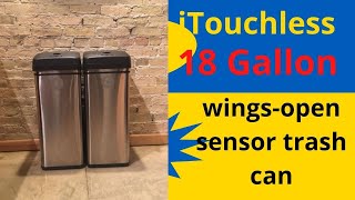 Best itouchless 18 gallon wings open sensor trash can review 2022