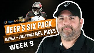 DRAFTKINGS NFL WEEK 9 DFS PICKS | The Daily Fantasy 6 Pack