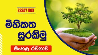 මිහිකත සුරකිමු සිංහල රචනාව 2024 | 6,7,8,9,10 ශ්‍රේණි රචනා | Let's save the earth Sinhala essay