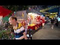 chinese new year 2025 chinatown festivals lights and street stall fly through to see 4k