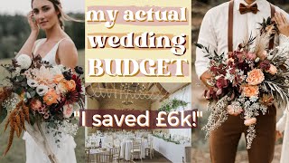 MY REAL UK WEDDING BUDGET | Money saving tips + accurate wedding costs breakdown | TheGingerFringe