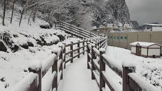 멍때리기 좋은 울릉도 설경촬영 UHD 4K 영상(Snowy day of Ulleung-Island, South Korea video for a relaxing time.)