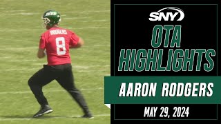 Aaron Rodgers looks strong during Week 2 of Jets OTAs | SNY