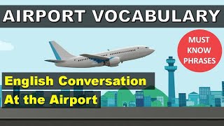 At the Airport Conversation, Vocabulary with pictures | Airport English- Words &  phrases#AngreziPro