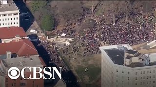 Thousands surround Virginia State Capitol Building to protest new gun control legislation
