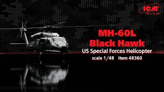 MH-60L Black Hawk US Special Forces Helicopter scale 1/48 | item 48360