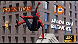 PIZZA TIME! Spider-Man 2 Swing Scene Recreation //BLENDER 3.0