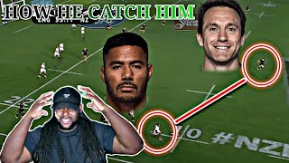 American Football Player React To Rugby Greatest Try Saving Tackles Part 1 (Reaction)