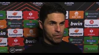 Arsenal 1 - Sporting 1 ( 3-5 Pens) | Mikel Arteta Post Match Interview