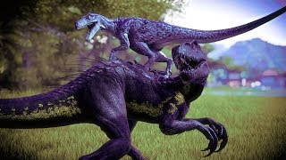 Jurassic World Evolution - BLUE VS INDORAPTOR vs T-REX vs INDOMINUS REX - Jurassic  Cinema