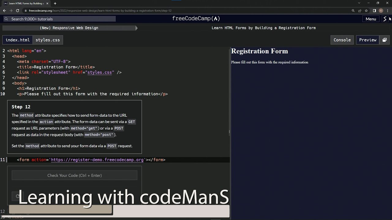 (ARCHIVED) Learn HTML Forms By Building A Registration Form - Step 12 ...