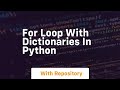 For loop with dictionaries in python