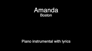 Amanda - Boston (piano KARAOKE)