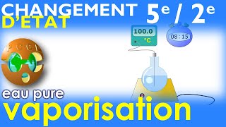 VAPORISATION de l'EAU PURE | Protocole expérimental | Température de changement d'état | 5e | 2e