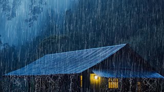 HEAVY RAIN at Night to Sleep Well and Beat Insomnia | Thunderstorm for Insomnia, Study, Meditation