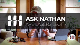 Are lasers helpful or a gimmick for slingshot aiming?