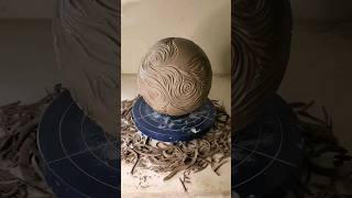 Carving Tutorial On This Garden Orb Coming Soon #handmadeceramics #carved #pottery #ceramic #carve