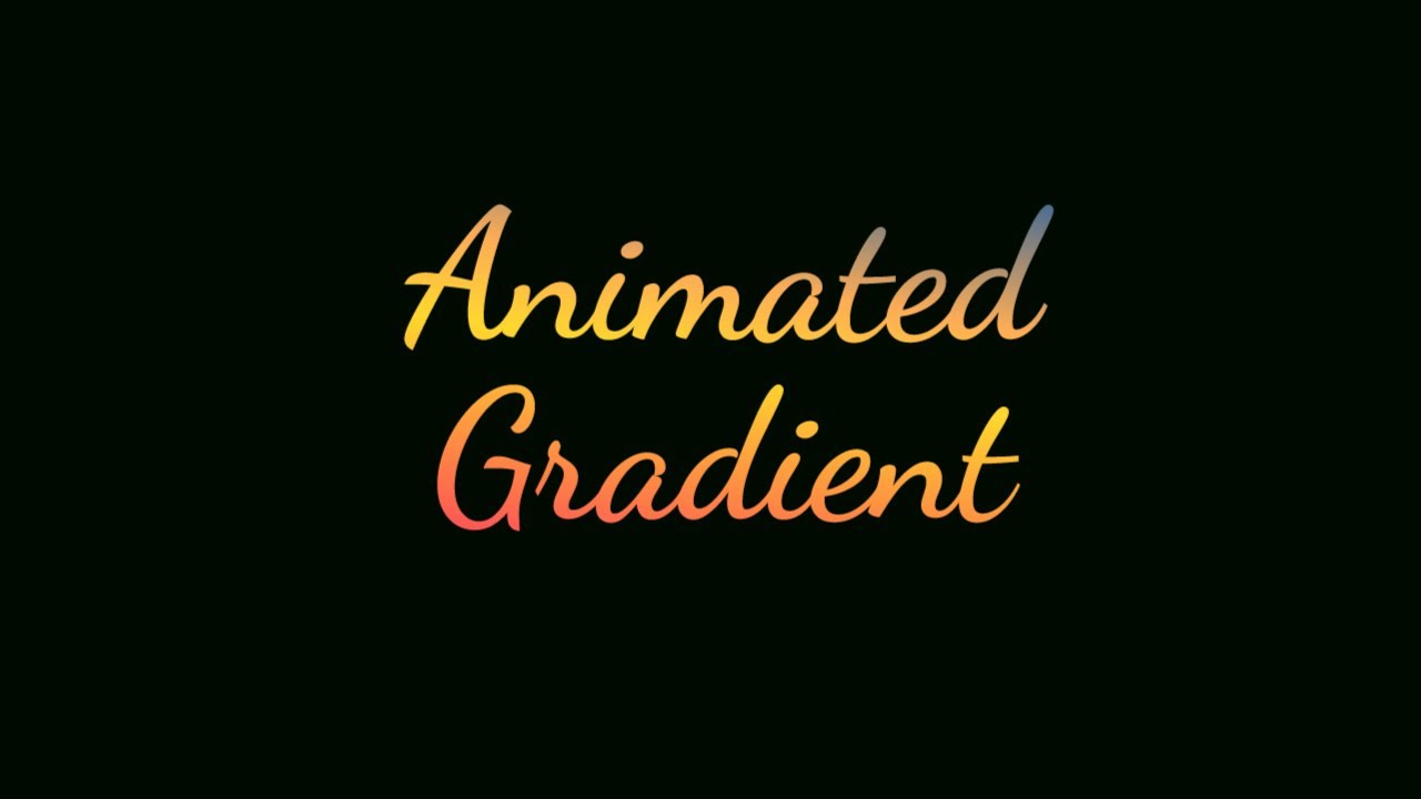 Animated Gradient Text | CSS Animation Examples - YouTube