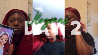 Reinstall My Wig With Me                                            *VLOGMAS DAY 2 💇🏽‍♀️🪮