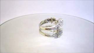 14K WHITE GOLD ROUND CUT DIAMOND ENGAGEMENT RING ANTIQUE DECO FILIGREE 1.00CTW - ASW - 189