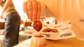 Asking the first people to try Impossible Foods' vegan nuggets what they think