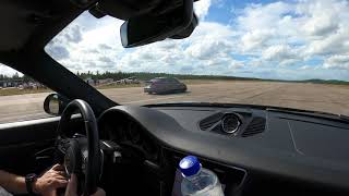 650hp 991.2 Porsche Turbo S vs 1100hp RS3 rolling halfmile