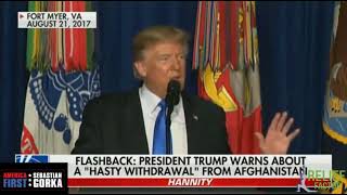 2017: Trump advarer mot rask Afghanistan-uttrekning