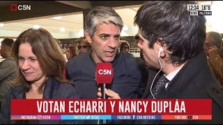 ARGENTINA VOTA: Votaron Pablo Echarri y Nancy Dupláa