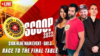SCOOP 2022: $10K NLHE MAIN EVENT - Day 3 with James, Joe, Griffin  Maria ♠️ PokerStars