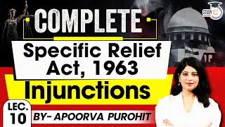 Specific Relief Act, 1963 | Lec 10 | Injunctions | SRA | By Apoorva Purohit