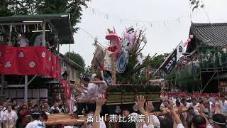 2019年(令和元年)博多祇園山笠 『集団山見せ』復路後の櫛田入り練習 二番山「恵比須流」