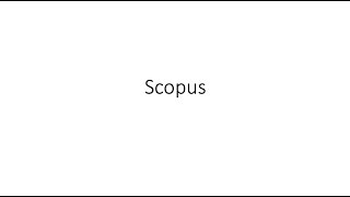 Scopus Basic Search (CDS)