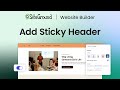 How to Make Header Sticky while Scrolling in SiteGround Website Builder | Tutorial