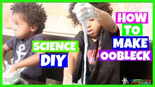 HOW TO MAKE OOBLECK SLIME WITH CORNSTARCH AND WATER | DIY |