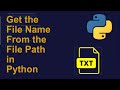 Get the File Name From the File Path in Python | Python Examples | Python Coding Tutorial